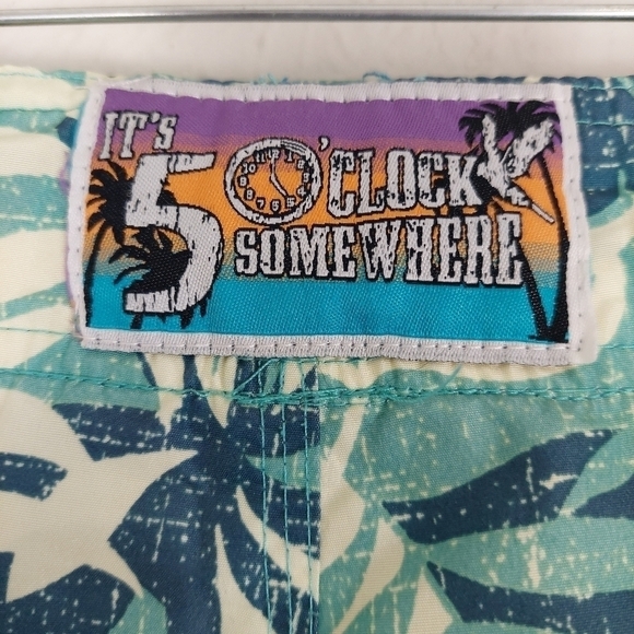 It's 5 O'Clock‎ Somewhere Mens  Board Shorts Size XL - Picture 7 of 10